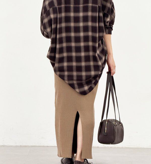  「【マイナス3kg/レビュー高評価☆】リブタイトスカート」|スカート|