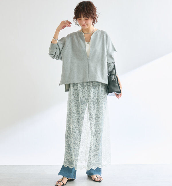  「【大人が着やすい】キーネックオーバースウェット」|Tシャツ・カットソー|