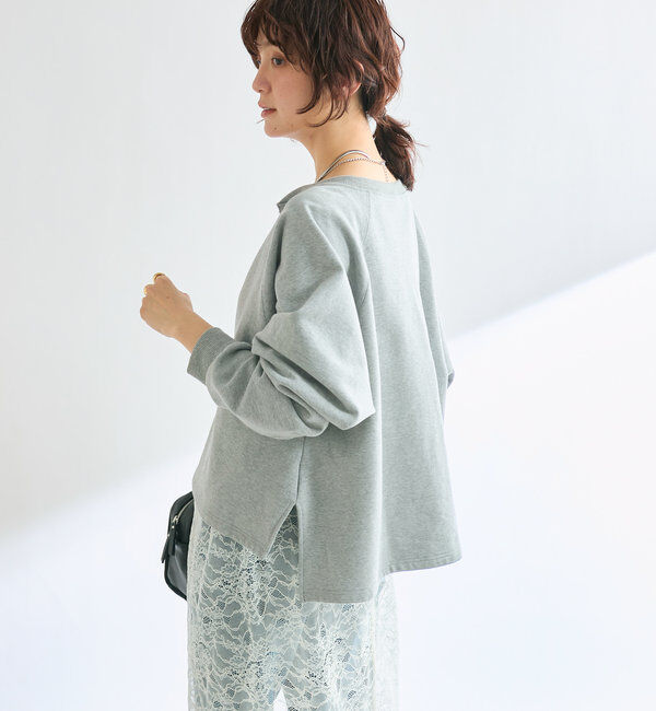  「【大人が着やすい】キーネックオーバースウェット」|Tシャツ・カットソー|