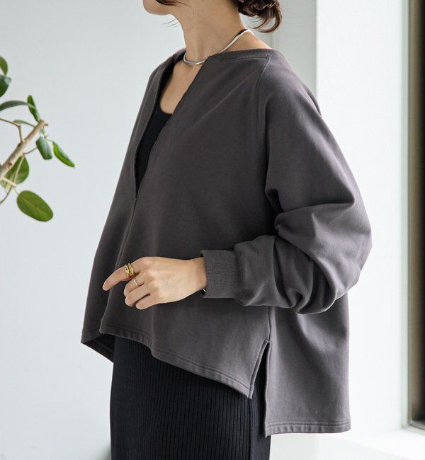  「【大人が着やすい】キーネックオーバースウェット」|Tシャツ・カットソー|