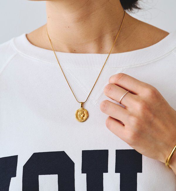  「【R.good(アールドットグッド)】コインショートネックレス」|リング|