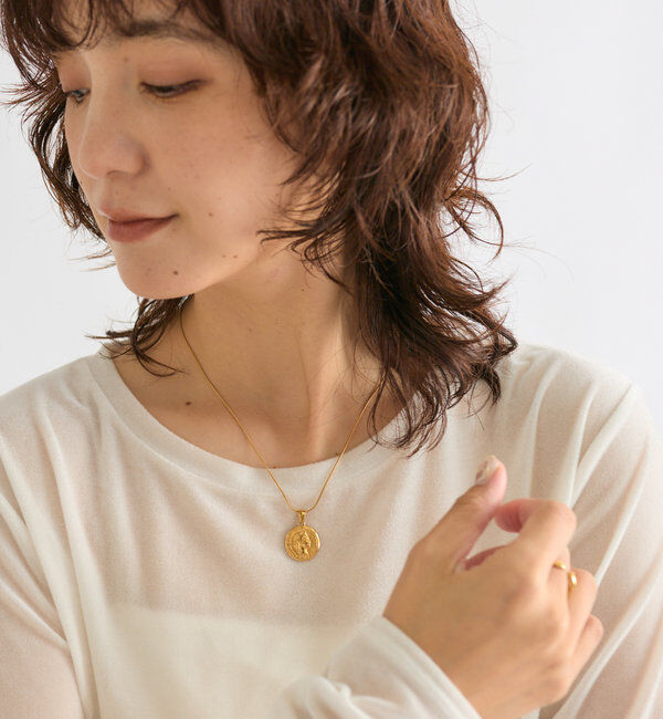 「【R.good(アールドットグッド)】コインショートネックレス」|リング|