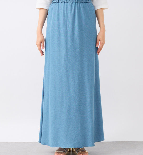  「【セットアップ可】ドレーピーデニムバイアススカート」|スカート|