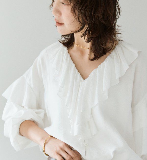  「【着映え】フリルディテールブラウス」|シャツ・ブラウス|