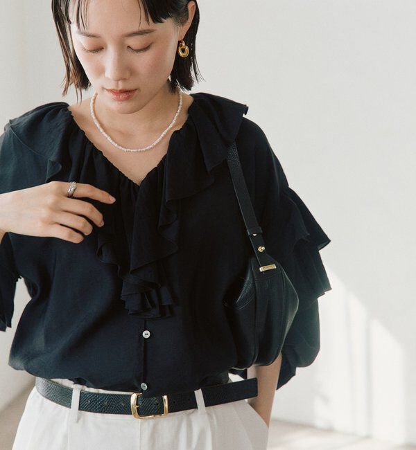 「【着映え】フリルディテールブラウス」|シャツ・ブラウス|