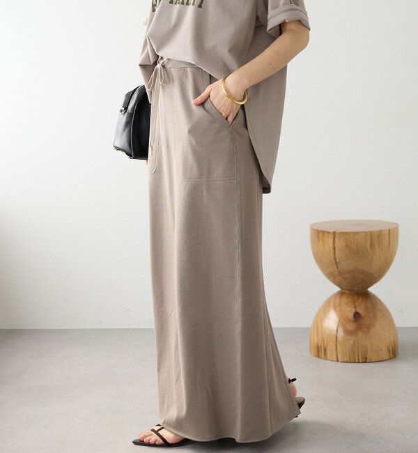  「予約【イージーな着心地】スエットロングスカート」|スカート|