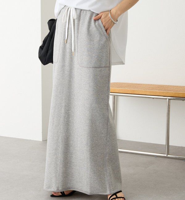  「予約【イージーな着心地】スエットロングスカート」|スカート|グレー