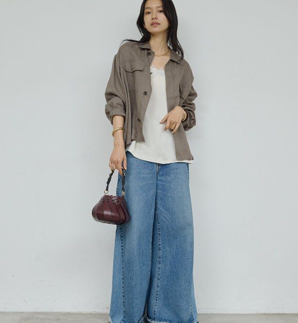  「サテンレースキャミ」|シャツ・ブラウス|