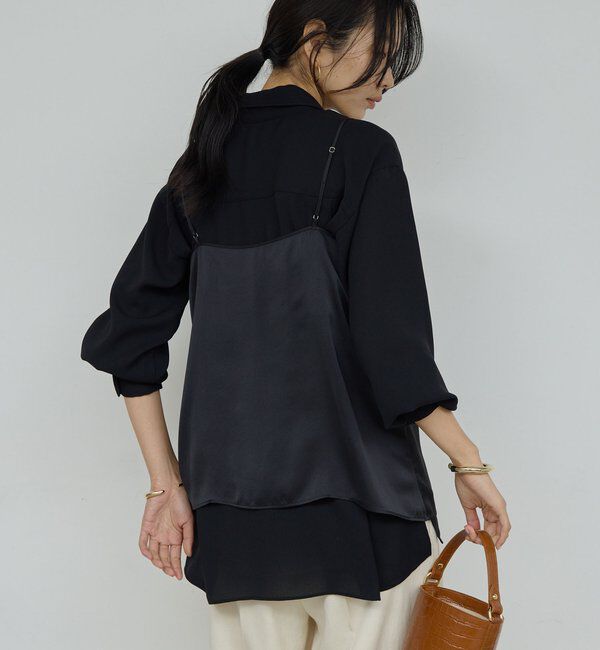  「サテンレースキャミ」|シャツ・ブラウス|