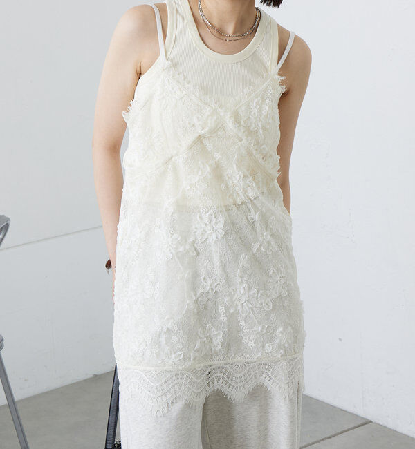  「レースVキャミチュニック」|シャツ・ブラウス|