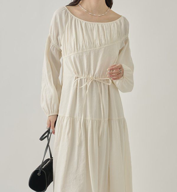  「ドロストティアードワンピース	」|ワンピース|
