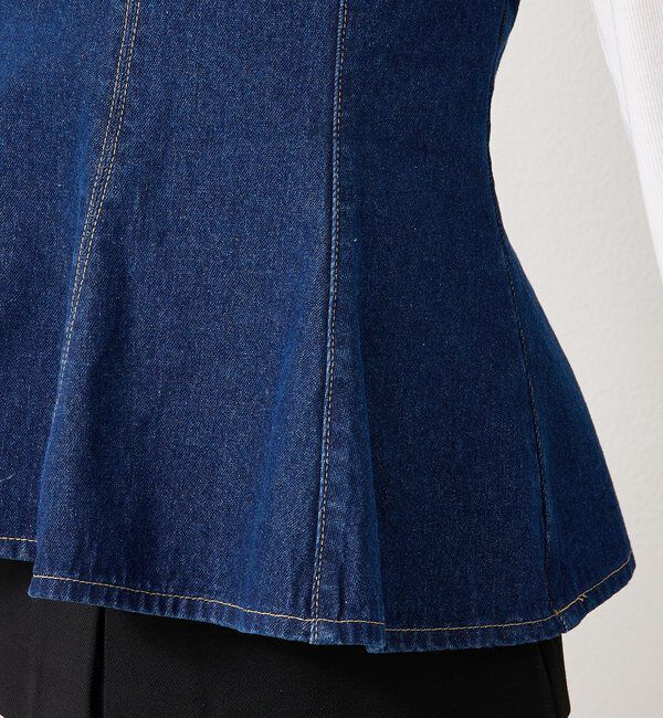  「ペプラムデニムビスチェ」|シャツ・ブラウス|