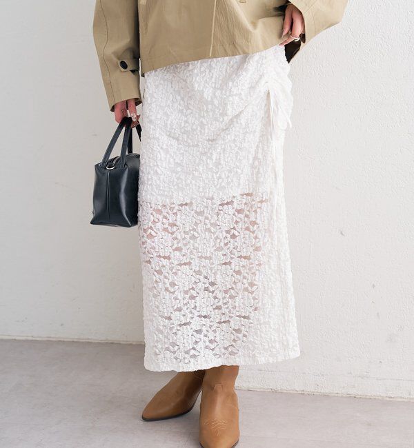  「レースミドル スカート」|スカート|