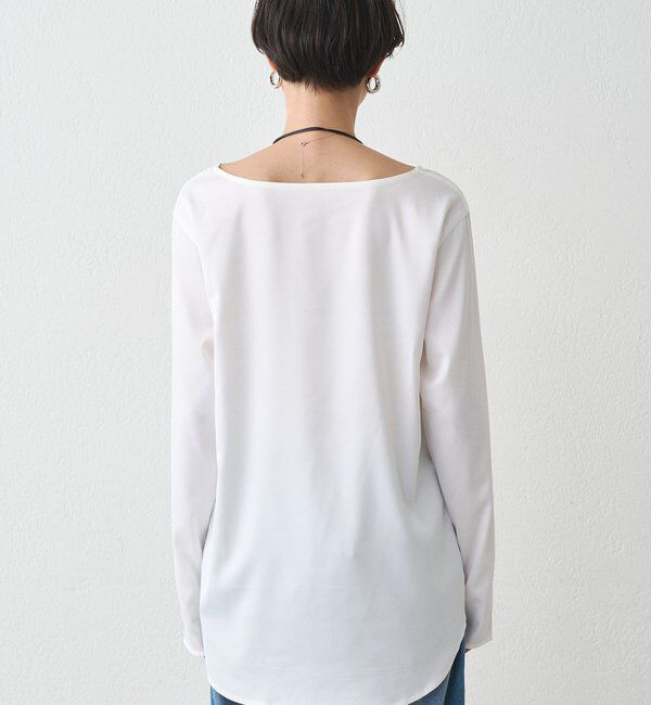 【お値下げ】LOUNGEDRESS サテンロンTブラウス 万能インナー】【レイヤードアイテム】サテンロンTブラウス