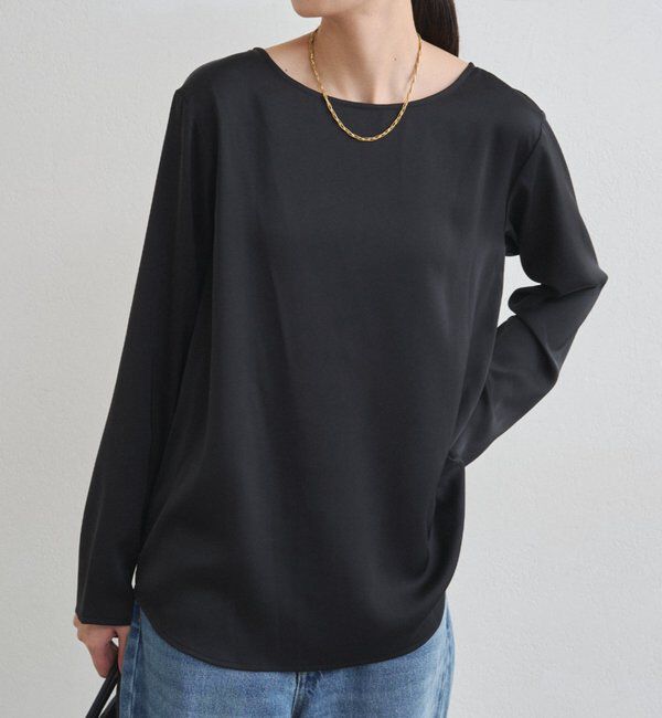 【お値下げ】LOUNGEDRESS サテンロンTブラウス Loungedress（ラウンジドレス） ブラウス シャツ サテンロンTブラウス
