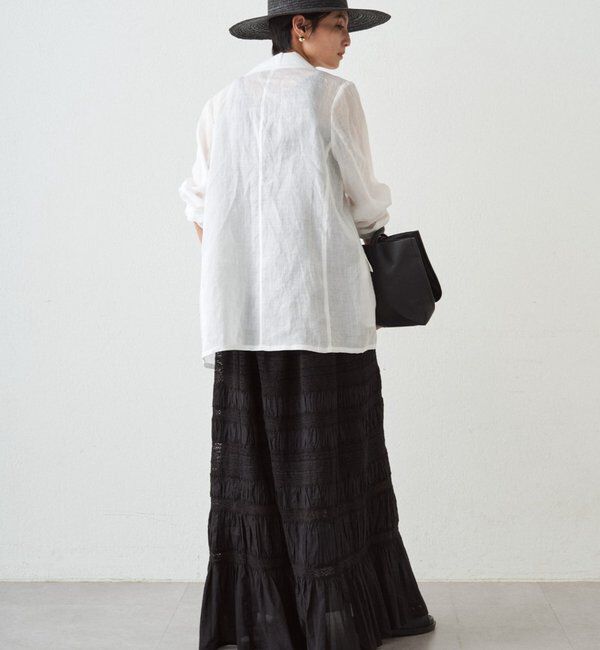  「【INDIA】ギャザーティアードレーススカート」|スカート|