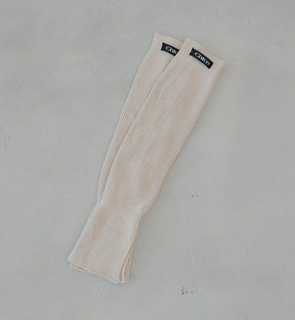  「リブルーズレッグウォーマー」|ソックス|ベージュ