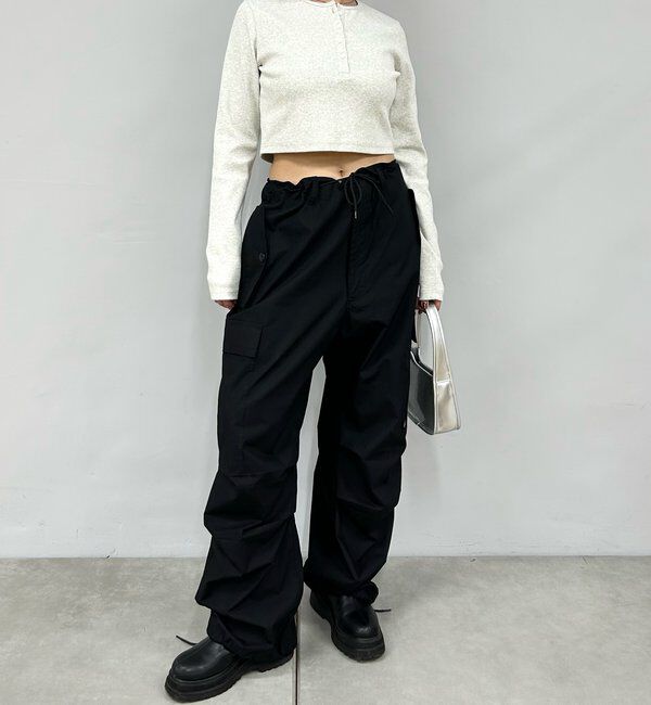  「【WEB限定】ヘンリーネックショートトップス」|Tシャツ・カットソー|