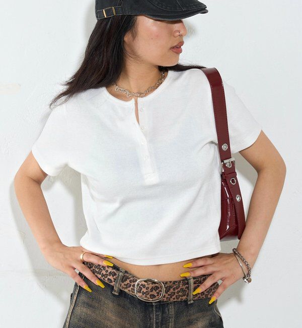  「【２サイズ 】ヘンリーネックTEE」|Tシャツ・カットソー|