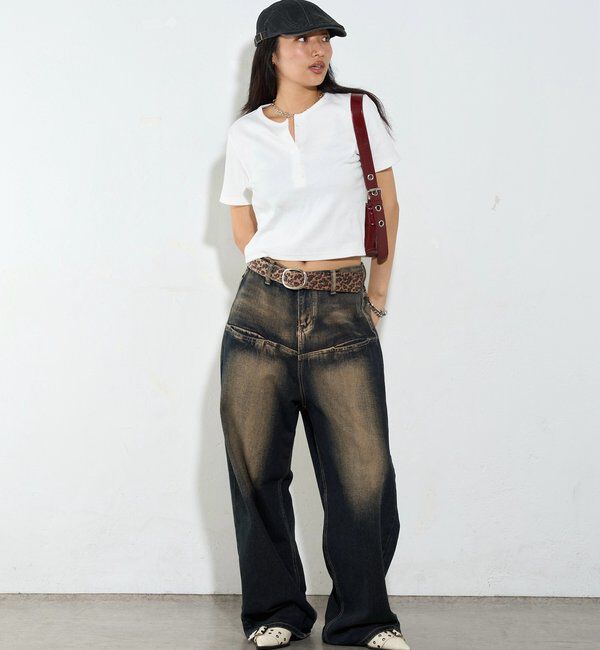  「【２サイズ 】ヘンリーネックTEE」|Tシャツ・カットソー|