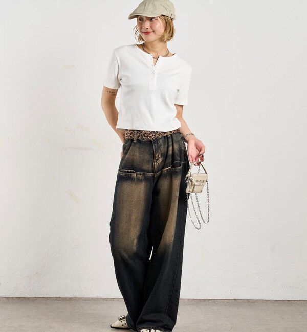  「【２サイズ 】ヘンリーネックTEE」|Tシャツ・カットソー|