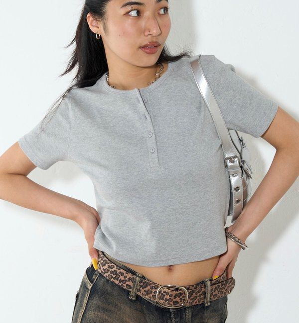  「【２サイズ 】ヘンリーネックTEE」|Tシャツ・カットソー|