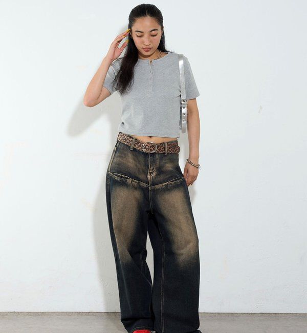  「【２サイズ 】ヘンリーネックTEE」|Tシャツ・カットソー|