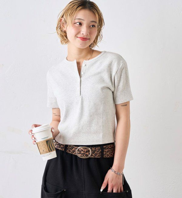  「【２サイズ 】ヘンリーネックTEE」|Tシャツ・カットソー|