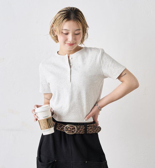  「【２サイズ 】ヘンリーネックTEE」|Tシャツ・カットソー|