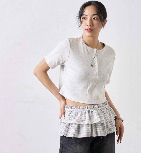  「【２サイズ 】ヘンリーネックTEE」|Tシャツ・カットソー|