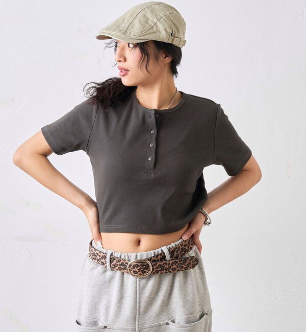  「【２サイズ 】ヘンリーネックTEE」|Tシャツ・カットソー|