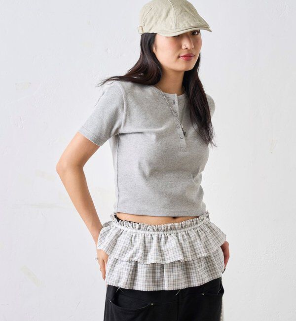  「【２サイズ 】ヘンリーネックTEE」|Tシャツ・カットソー|