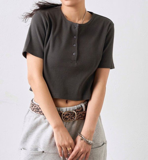  「【２サイズ 】ヘンリーネックTEE」|Tシャツ・カットソー|