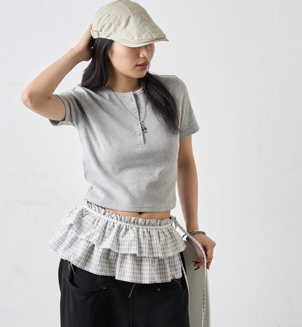  「【２サイズ 】ヘンリーネックTEE」|Tシャツ・カットソー|