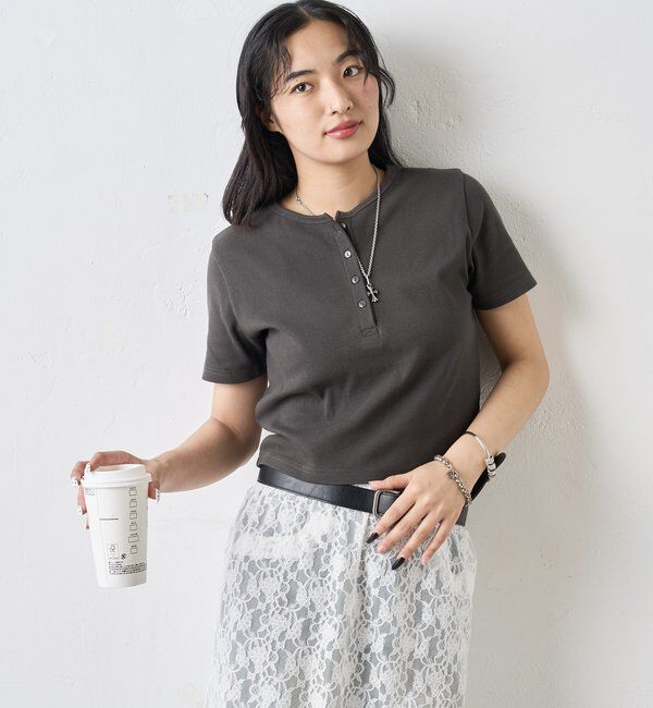  「【２サイズ 】ヘンリーネックTEE」|Tシャツ・カットソー|