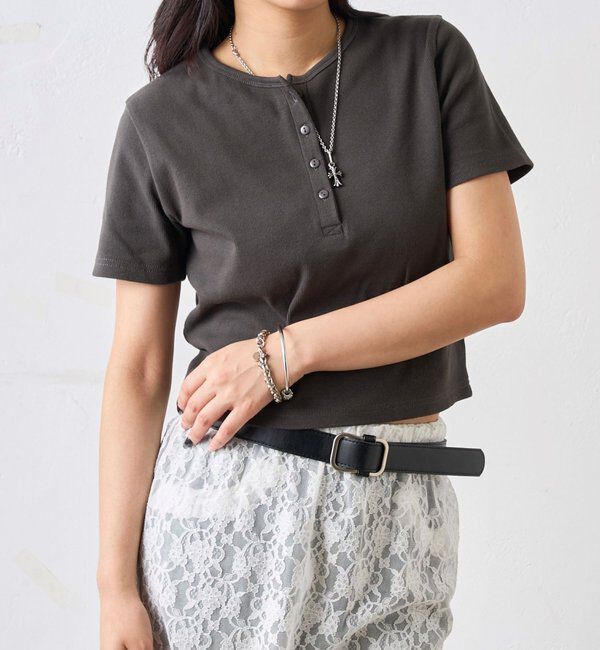  「【２サイズ 】ヘンリーネックTEE」|Tシャツ・カットソー|