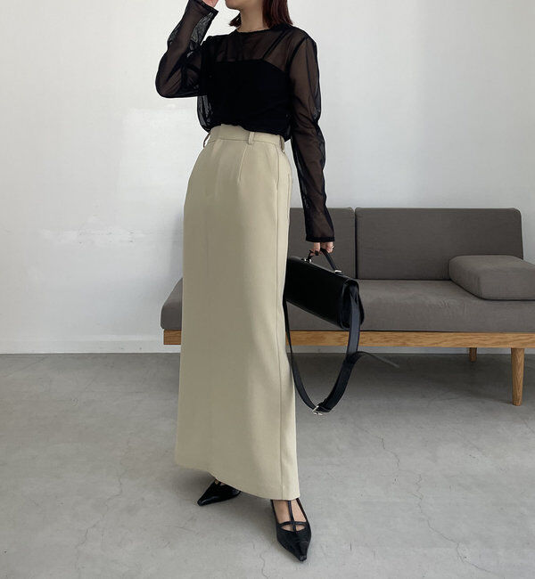  「【お気に入り累計2万超え/全骨格◎/低身長サイズ】マキシIラインスカート」|スカート|