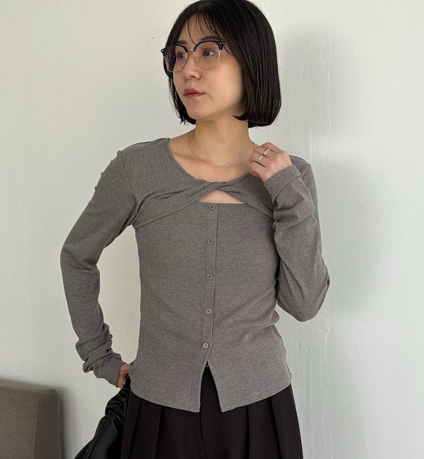  「ツイストネックT」|Tシャツ・カットソー|