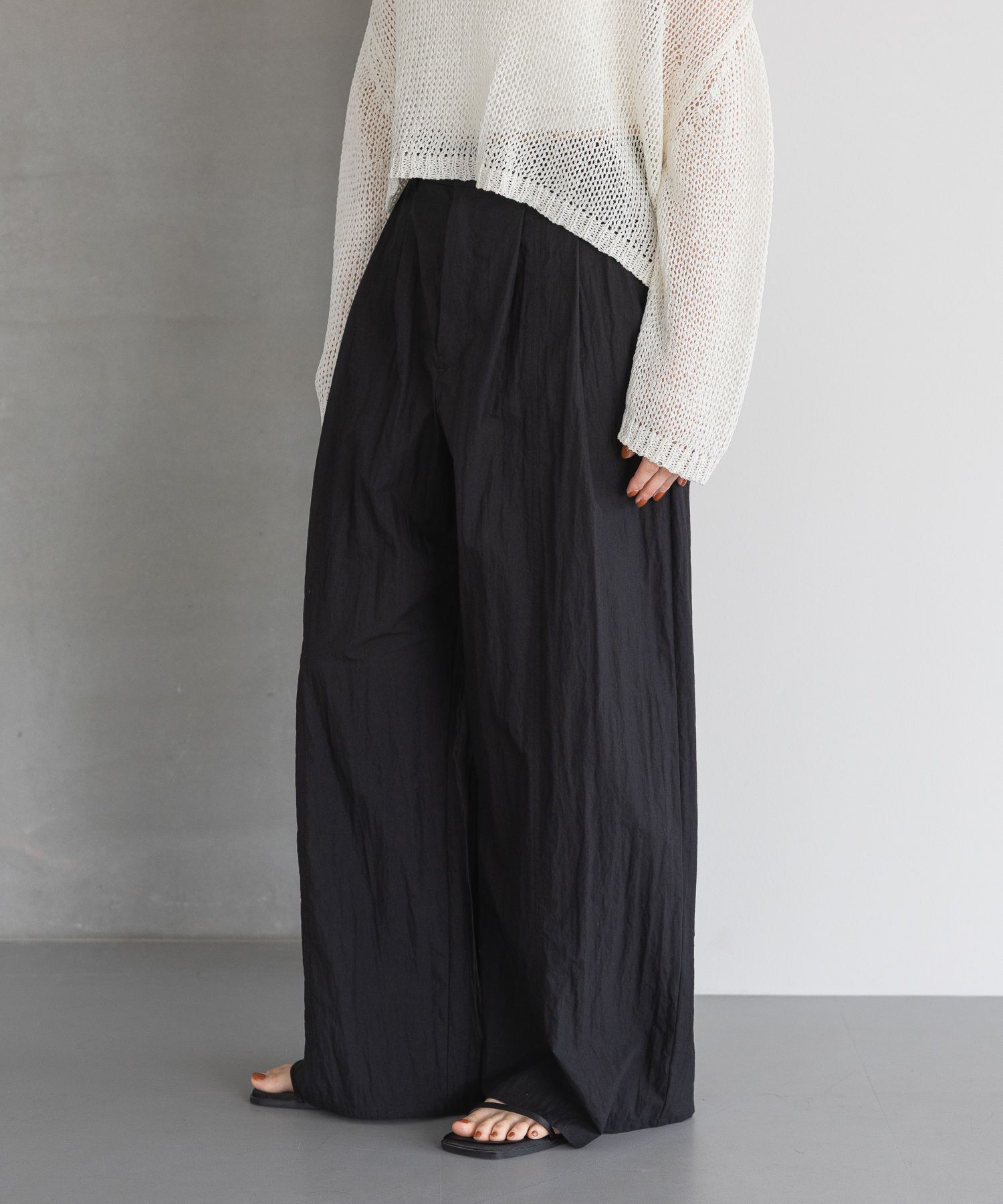 A part by 「 タイプライタータックパンツ」|カーゴ|ブラック