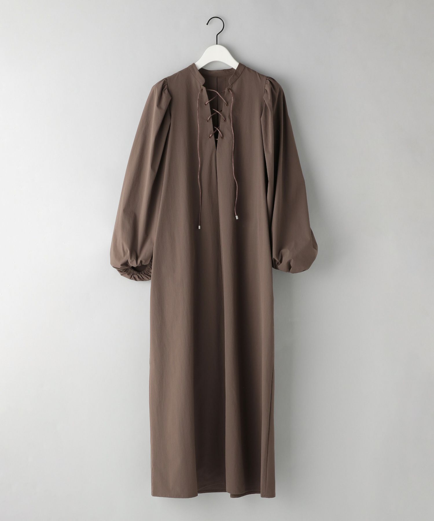 A part by 「【e/rm】レースアップドレス」|ワンピース|ブラウン