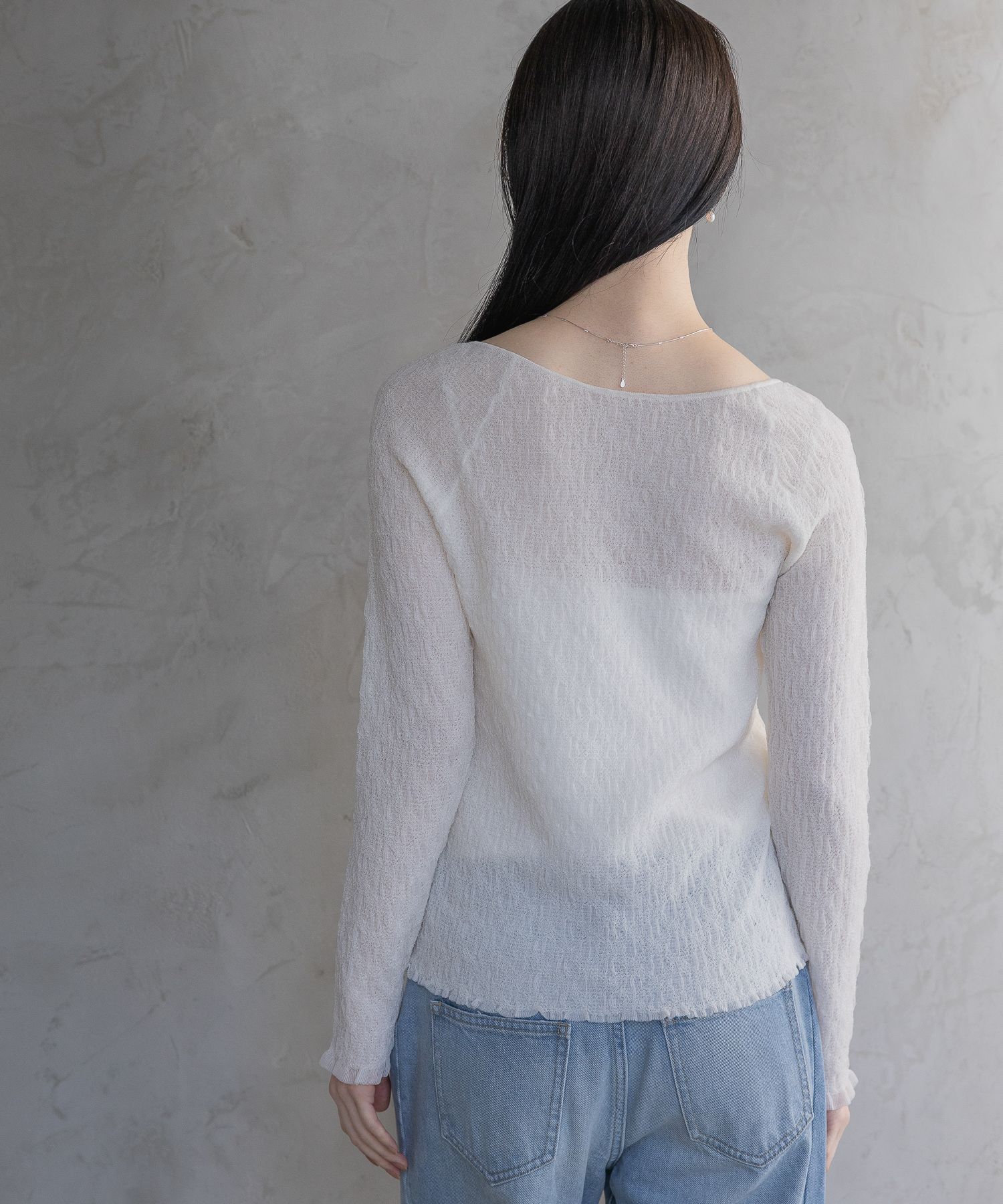 A part by 「レースニットプルオーバー_長袖」|ニット・セーター|