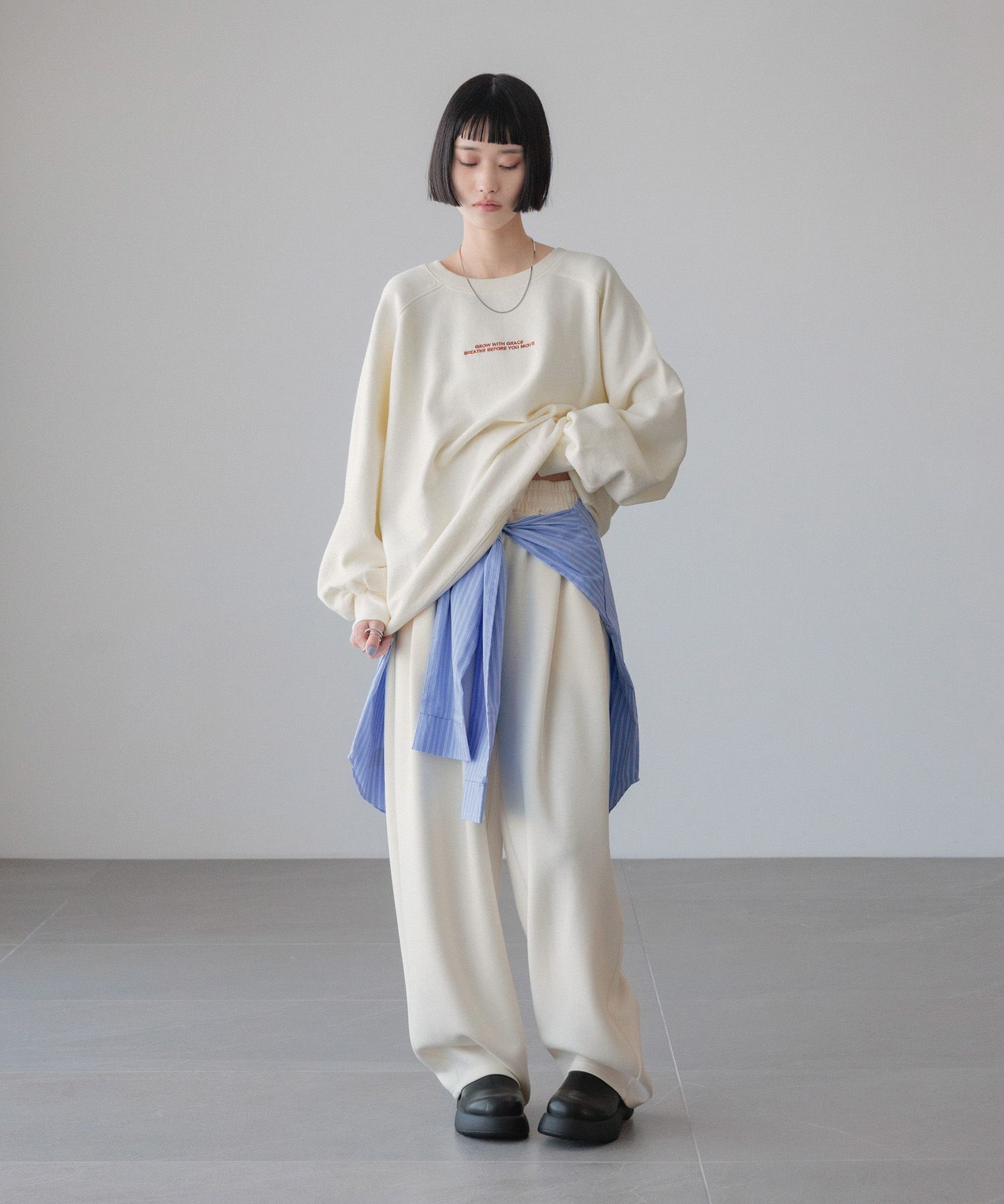 LOWRYS FARM「カットイージーコクーンパンツ」|チノ|