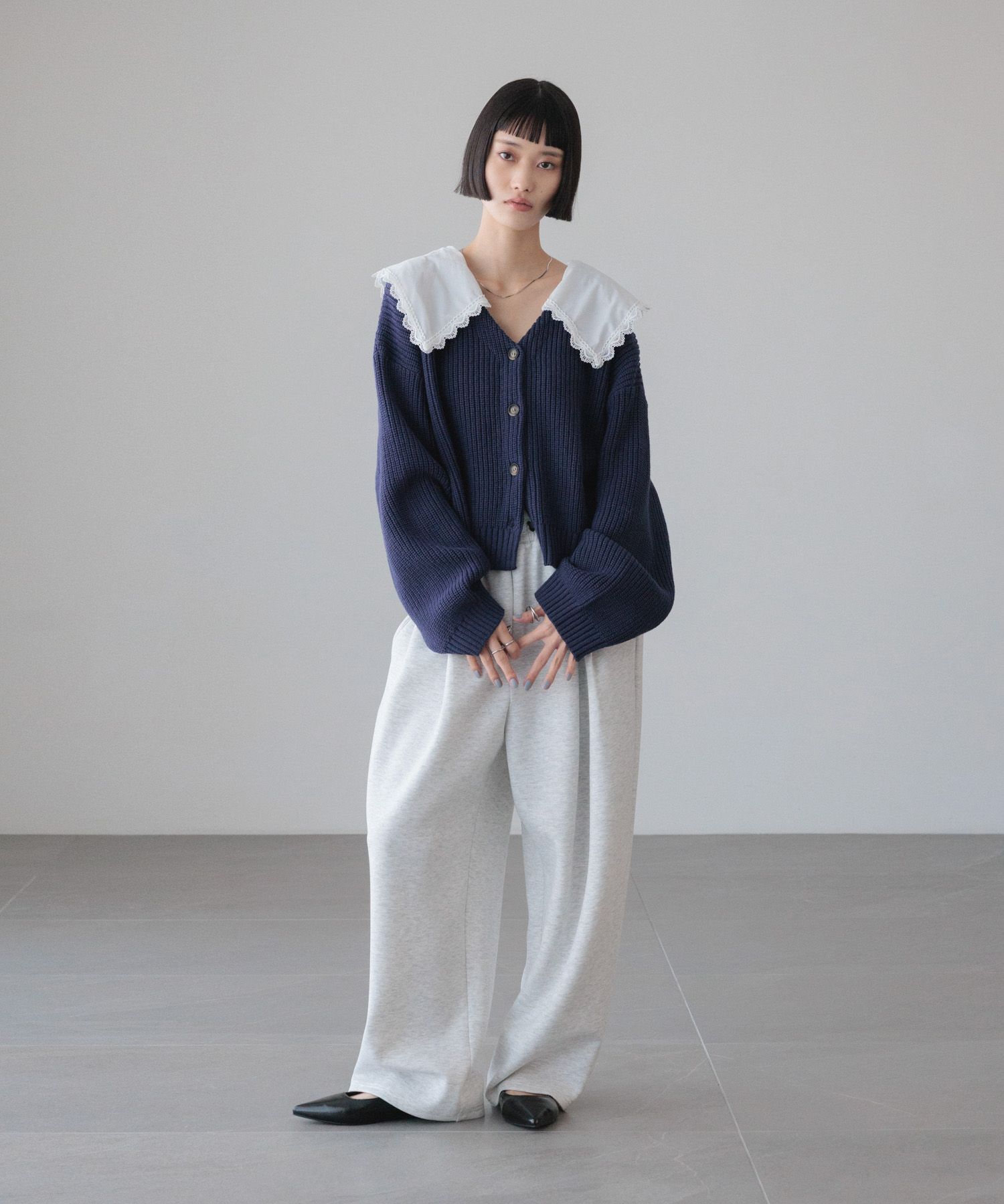 LOWRYS FARM「カットイージーコクーンパンツ」|チノ|