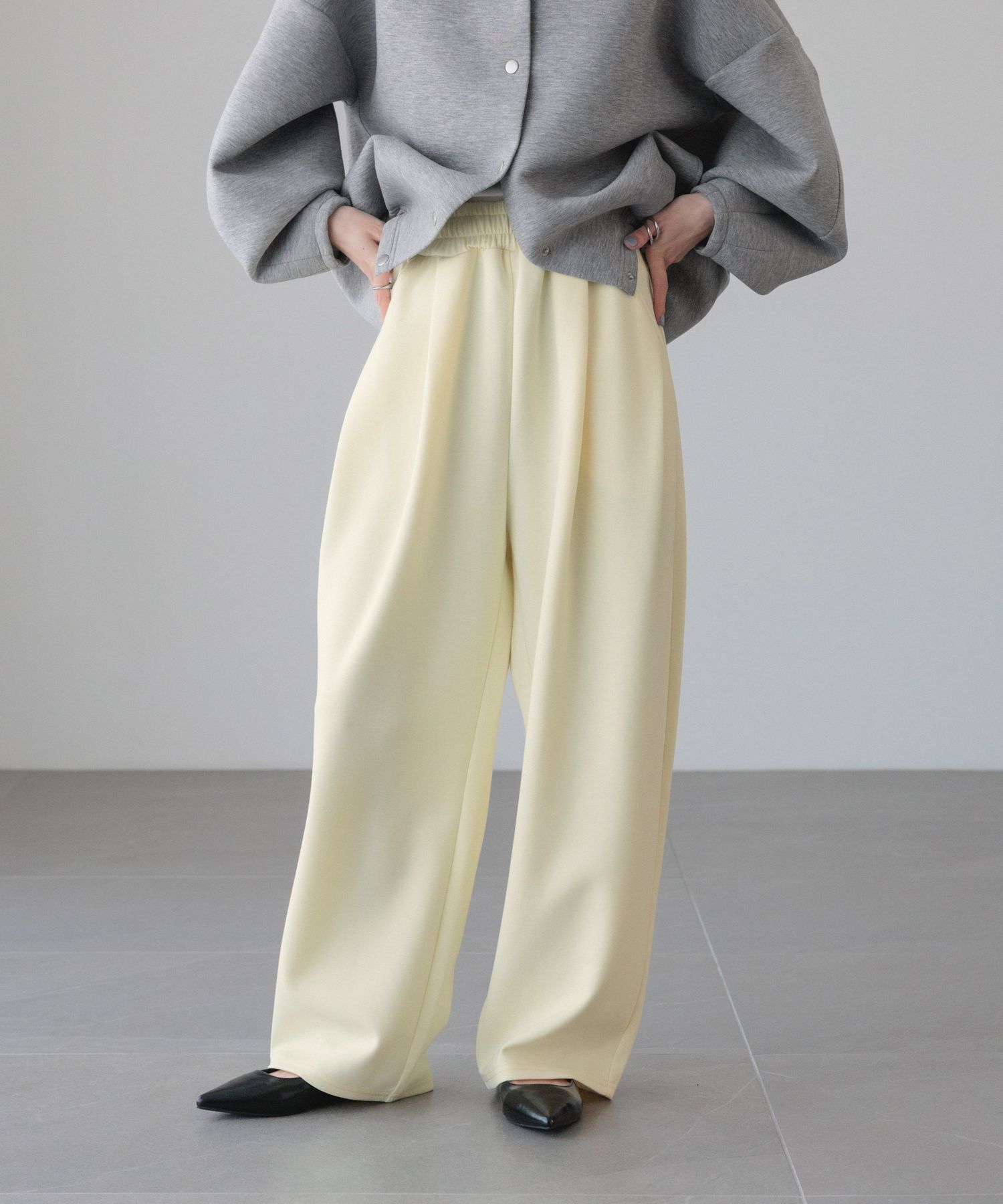 LOWRYS FARM「カットイージーコクーンパンツ」|チノ|イエロー５