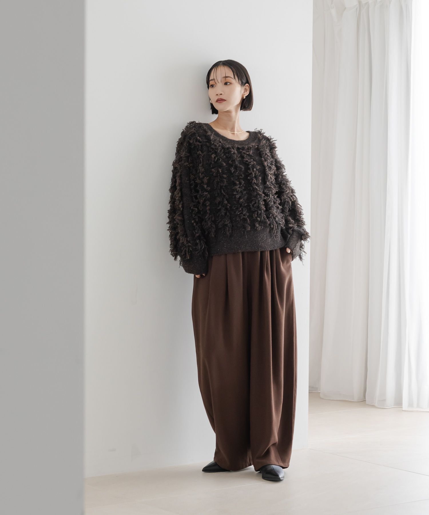 LOWRYS FARM「ＴＲイージーコクーンパンツ」|チノ|