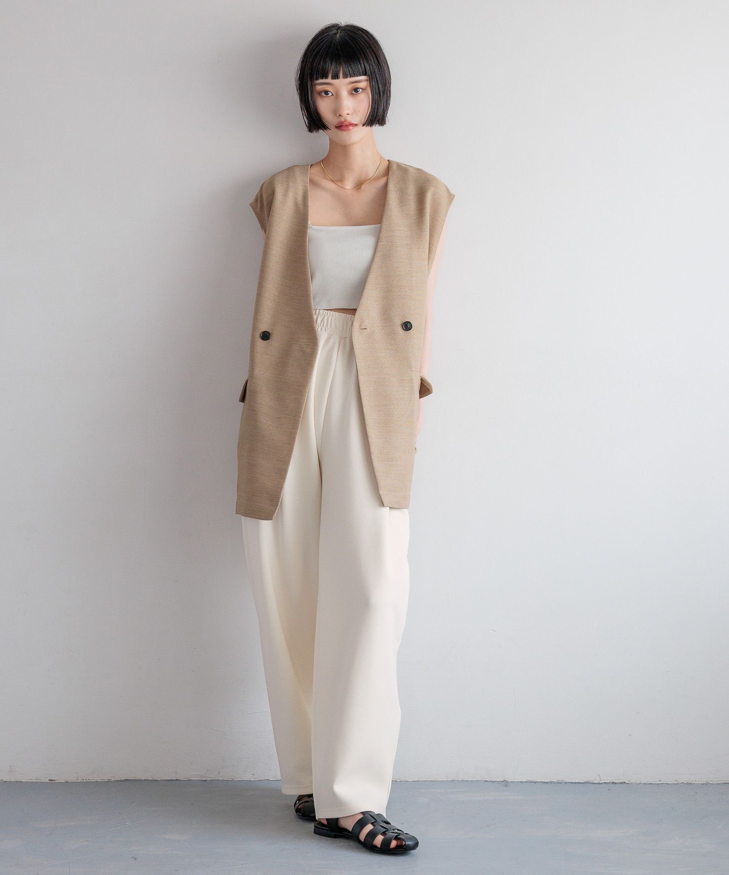 LOWRYS FARM「カットイージーコクーンパンツ２」|チノ|