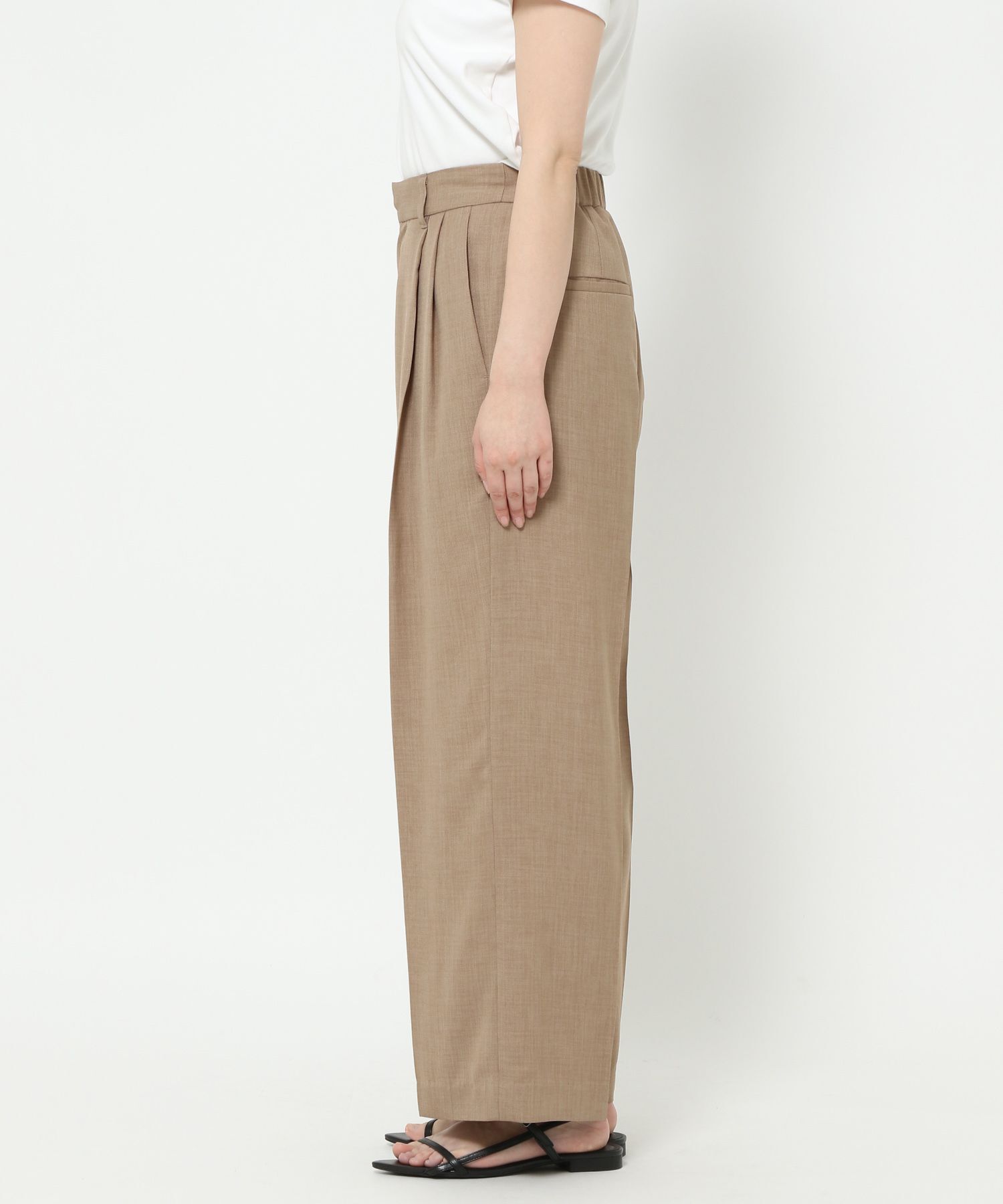 LOWRYS FARM「バスケットワイドパンツ」|チノ|