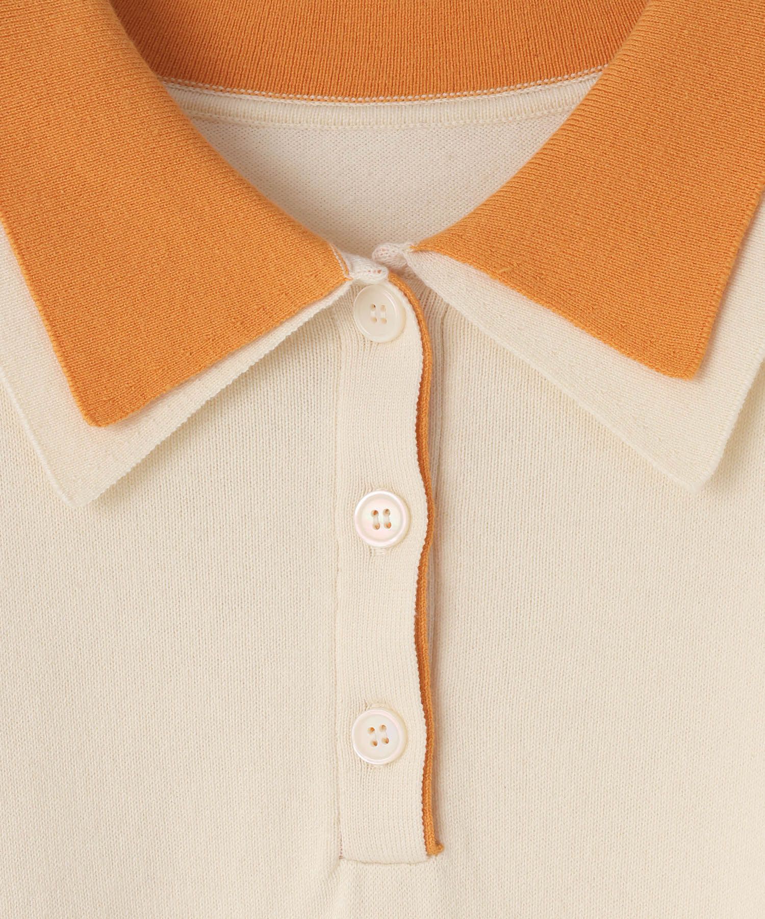 LOWRYS FARM「バイカラーニットポロＬＳ」|ニット・セーター|