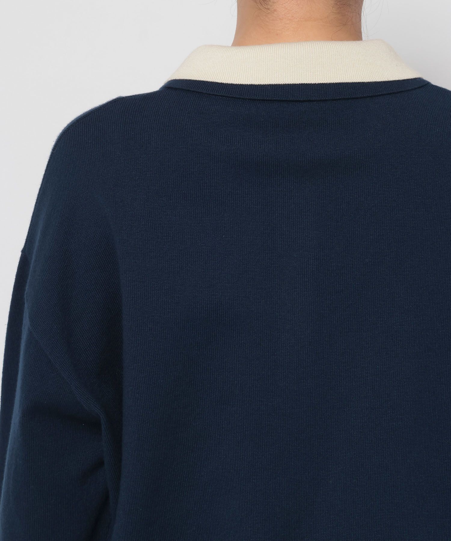 LOWRYS FARM「バイカラーニットポロＬＳ」|ニット・セーター|