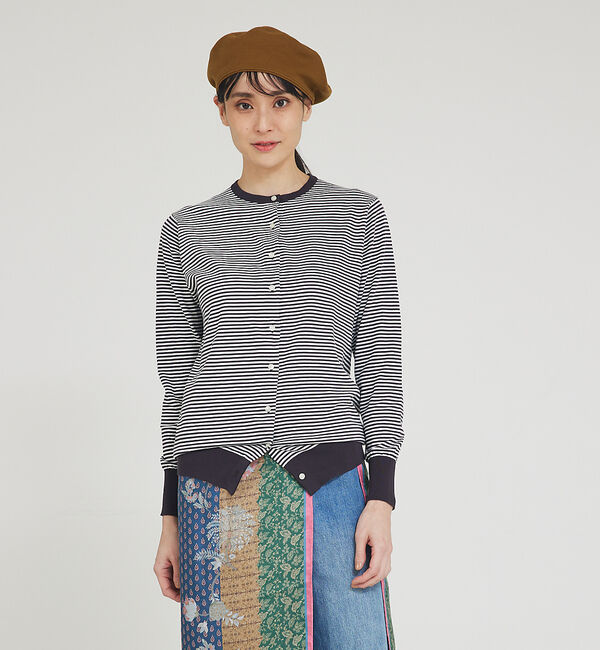 collex「SUVINコットンカーディガン」|カーディガン|グレー系その他1